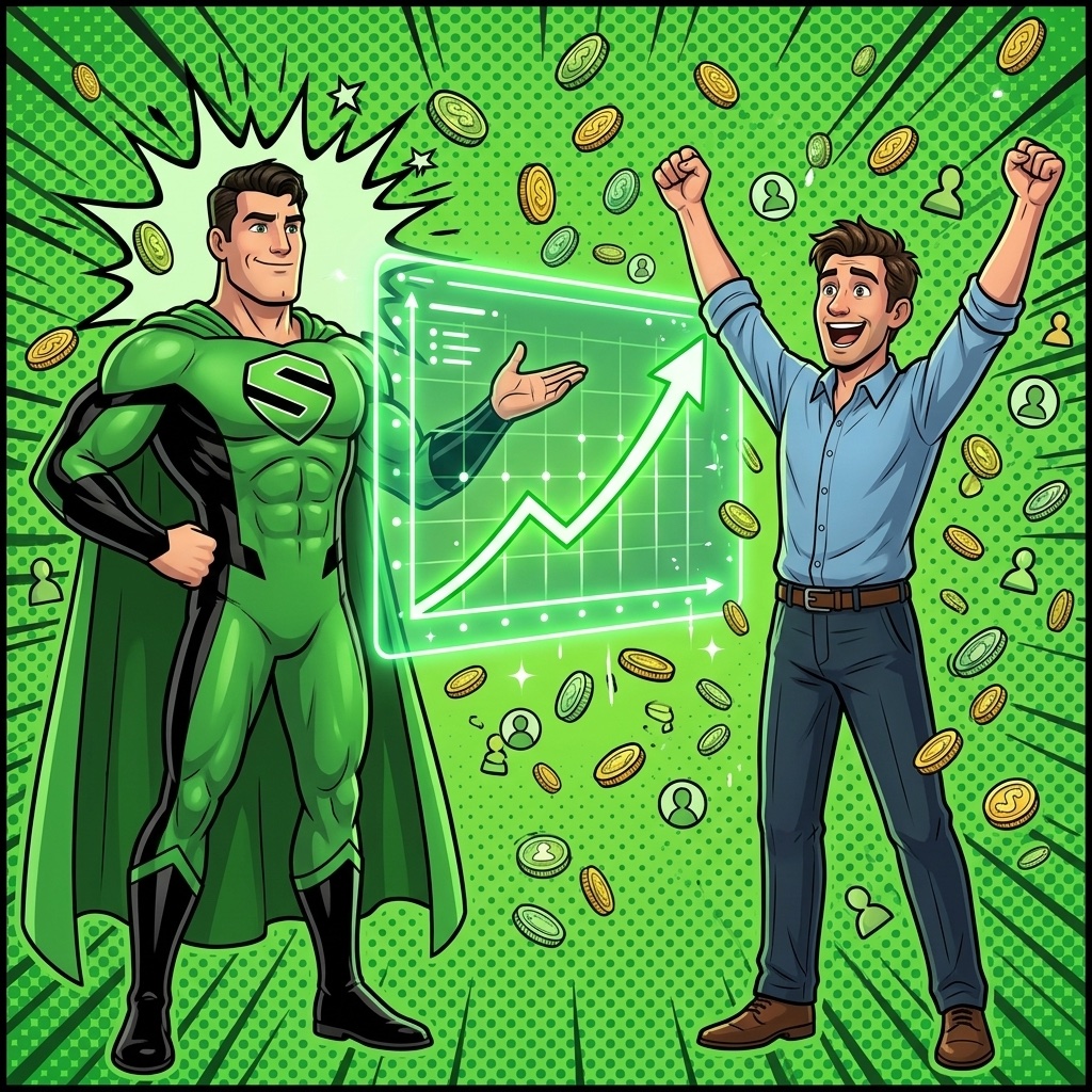 Steigender Klickraten-Graph nach Google Ads-Optimierung durch SUPERBRAND
